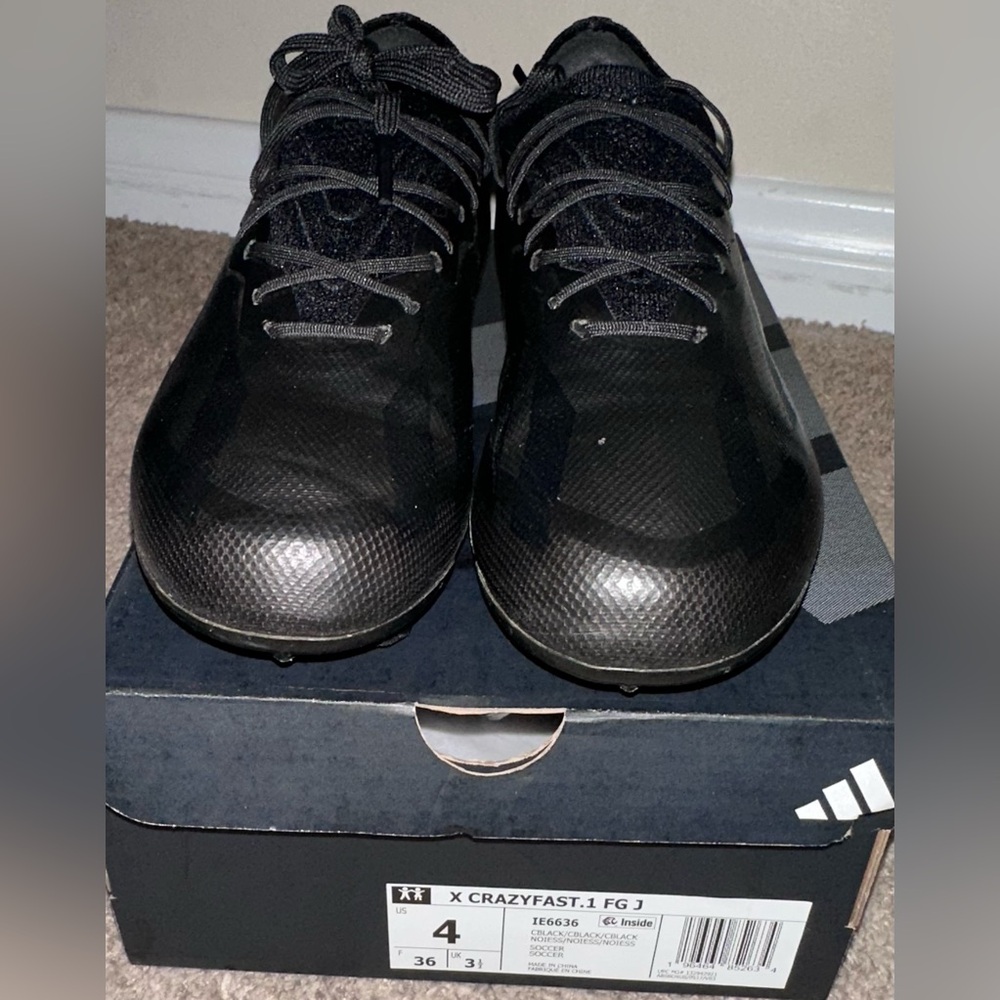 ADIDAS X Crazyfast.1 FG Jr Soccer Cleats Nightstrike Pack SIZE 4 IE6636❌USED❌